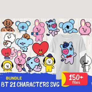 150+ BT21 Characters Bundle Svg