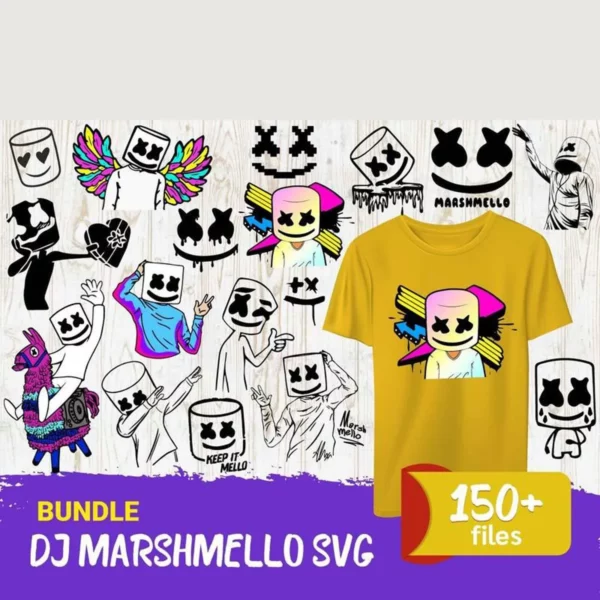 150+ Bundle Marshmello SVG