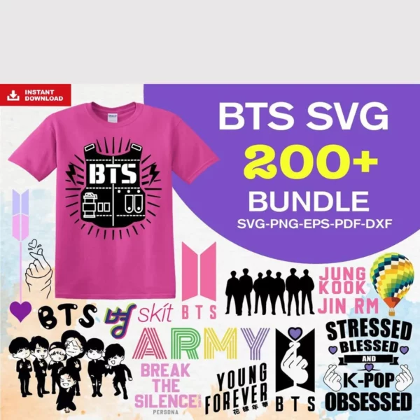 200+ BTS Svg Bundle