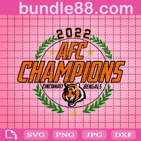 2022 Afc Champions Cincinnati Bengals Svg