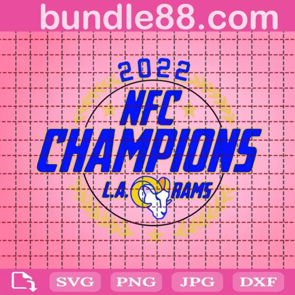 2022 Nfc Champions La Rams Svg