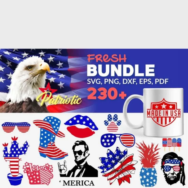 230+ Patriotic Bundle Svg