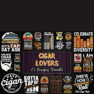 25 Designs Cigar Lovers Bundle Svg