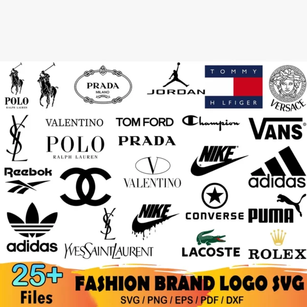 25+ Fashion Brand Logo Bundle Svg
