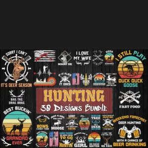 30 Designs Hunting Bundle Svg