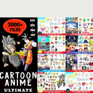 3000+ Files Cartoon Anime Svg Bundle