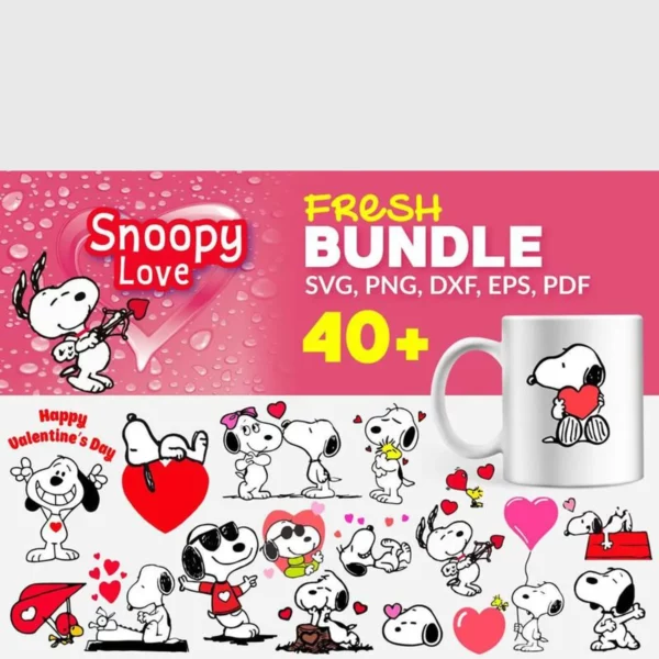 40+ Snoopy Love Bundle Svg