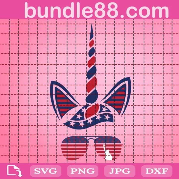 4Th Of July Unicorn Svg