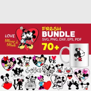 70+ Mickey Couple Bundle Svg