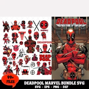 99+ Files Deadpool Marvel Bundle Svg