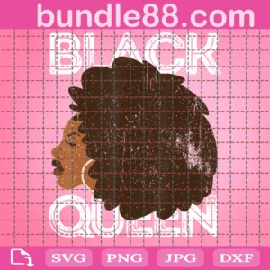 African American Black Queen Svg