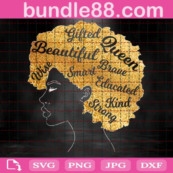 Afro Queen Natural Hair Svg