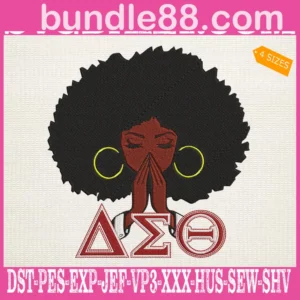 Afro Woman Embroidery Files