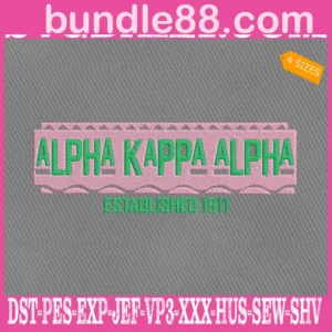 Alpha Kappa Alpha Embroidery Files