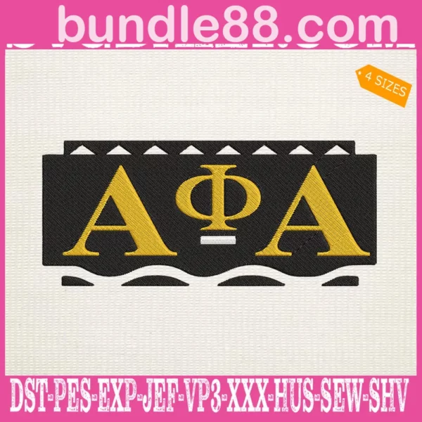Alpha Phi Alpha Embroidery Files