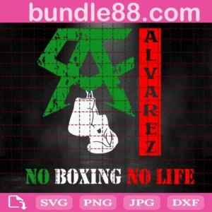 Alvarez No Boxing No Life Black Svg
