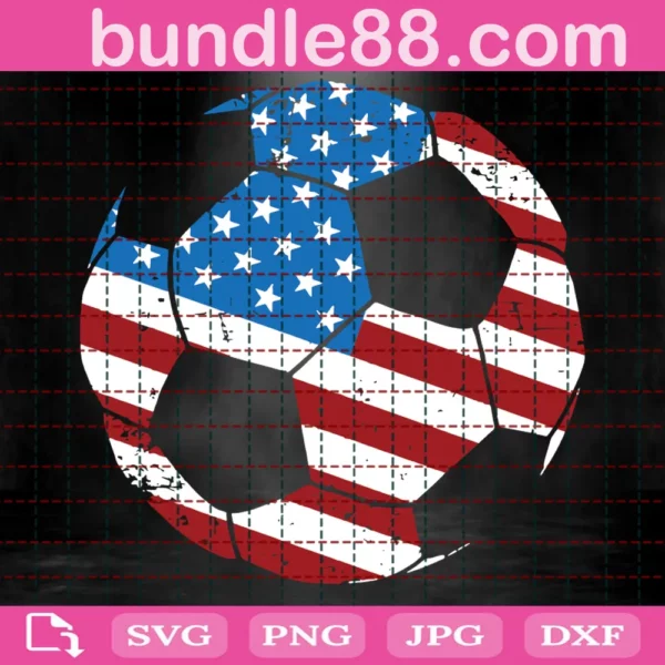 American Flag Soccer Ball Svg Files