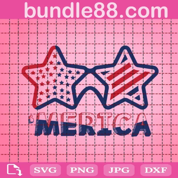 American Flag Star Svg