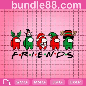 Among Us Friends Christmas Svg