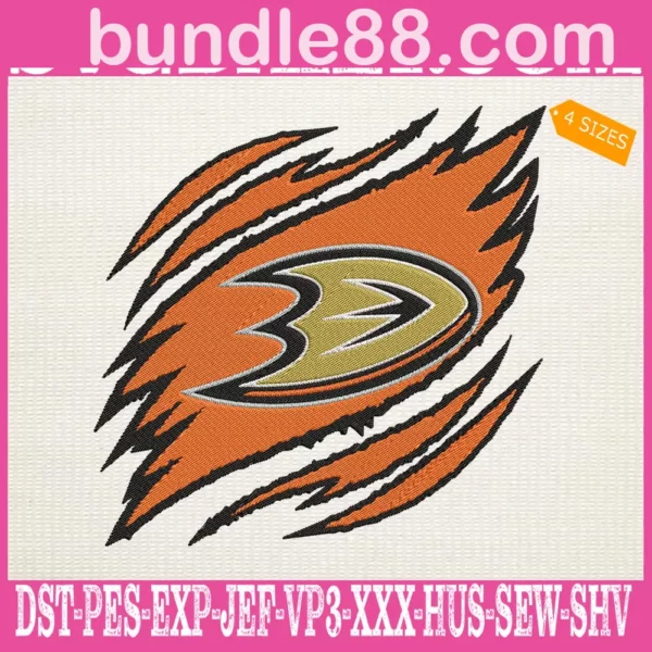 Anaheim Ducks Embroidery Design