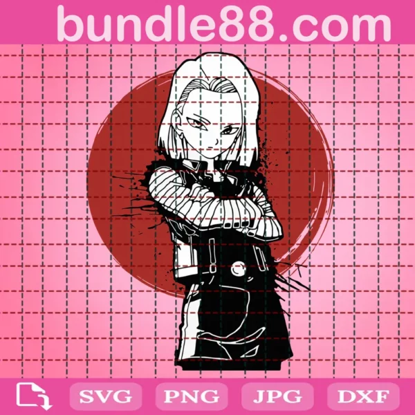 Android 18 Dragon Ball Svg