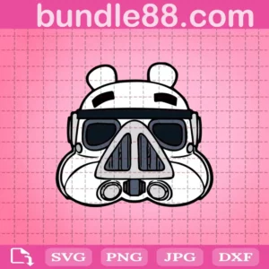 Angry Birds Star Wars Stormtrooper’S Head Svg