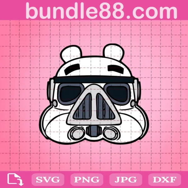 Angry Birds Star Wars Stormtrooper’S Head Svg