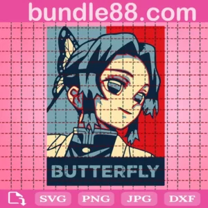 Anime Butterfly Girl Svg