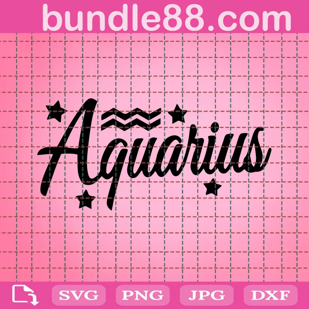 Aquarius Svg, Aquarius Birthday SVG PNG DXF EPS Digital Download July 2023