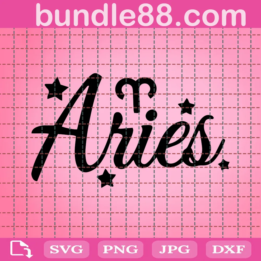 Aries Svg, Aries Birthday Svg SVG PNG DXF EPS March 2024