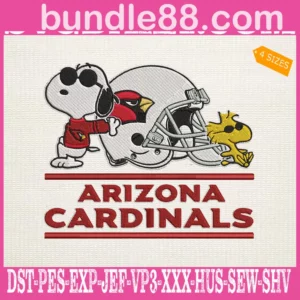 Arizona Cardinals Snoopy Embroidery Files