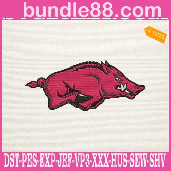 Arkansas Razorbacks Embroidery Machine