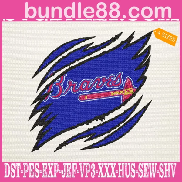 Atlanta Braves Embroidery Design