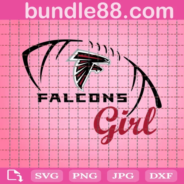 Atlanta Falcons Girl Svg