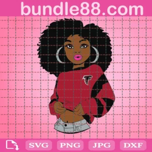 Atlanta Falcons Girl Svg