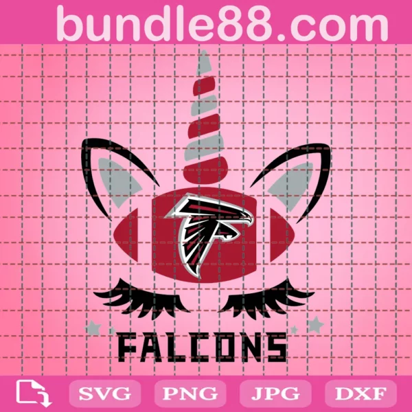 Atlanta Falcons Unicorn Football Svg Files