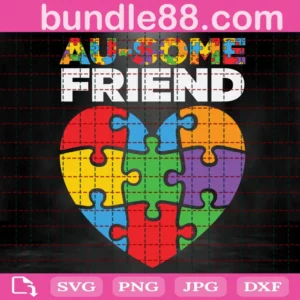 Au Some Friend Autism Puzzle Svg