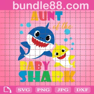 Aunt Of The Baby Shark Svg