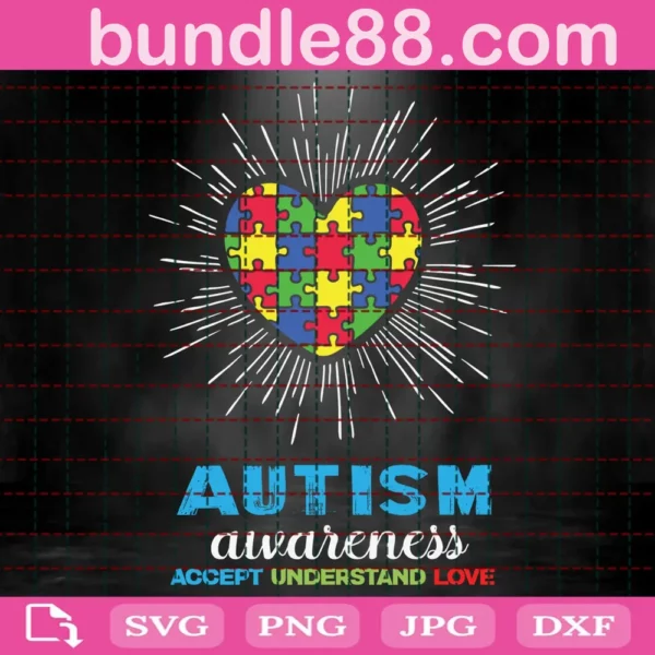 Autism Awareness Accept Understand Love Svg