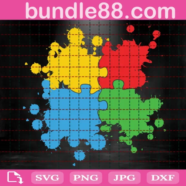 Autism Color Puzzle Svg