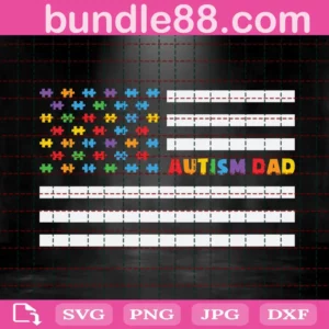 Autism Dad Svg, Autism Puzzle Svg