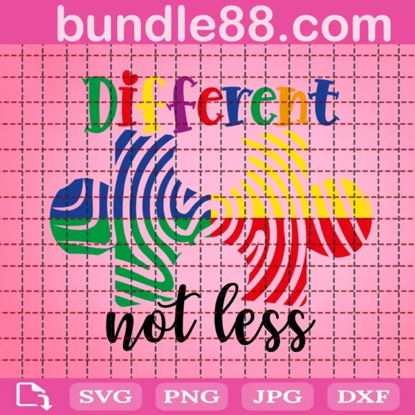 Autism Different Not Less Svg