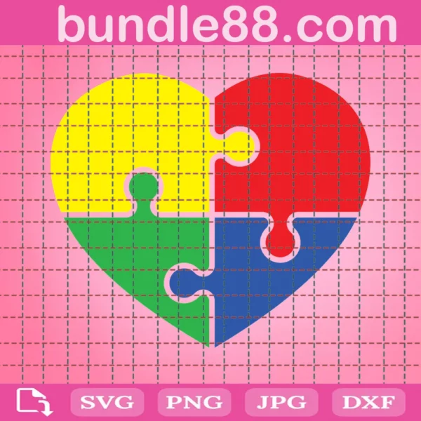 Autism Heart SVG Free