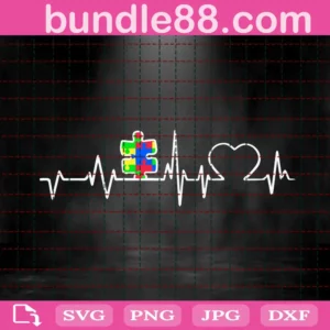 Autism Heartbeat Svg