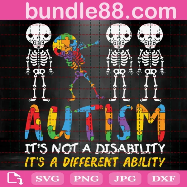 Autism It'S Not A Disability It'S A Different Ability Svg