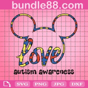 Autism Love Puzzle Svg