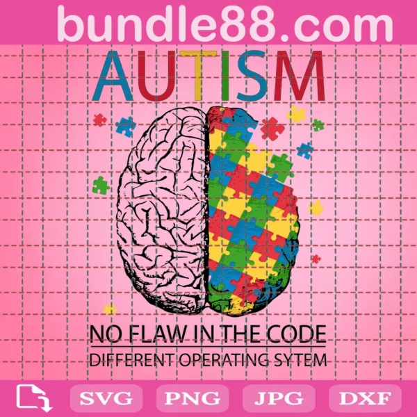 Autism No Flaw In The Code Different Operating System Svg