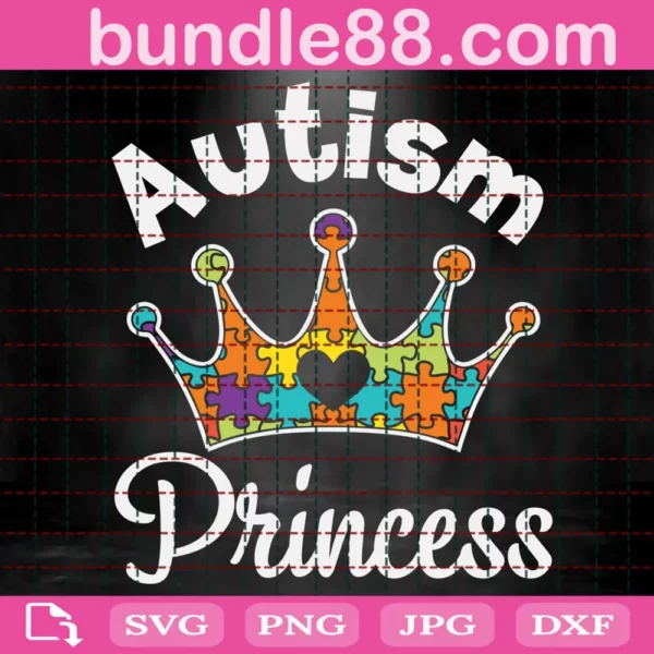 Autism Princess Svg