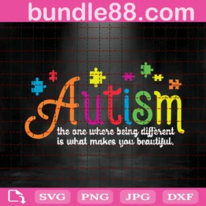 Autism Puzzle Colorful Svg