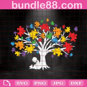 Autism Tree Puzzle Svg